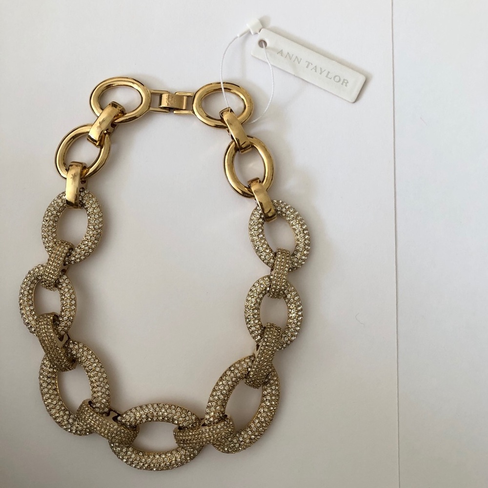 Ann Taylor Pave Link Necklace
